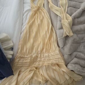 Peppermayo Cream Halter Dress